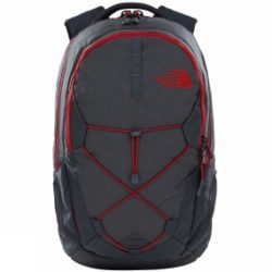 The North Face Jester Rucksack Asphalt Grey Dark Heather / Cardinal Red